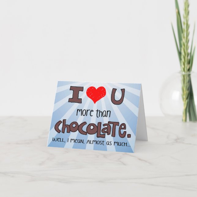Cartão De Festividades Almost More than Chocolate Valentine (Frente)