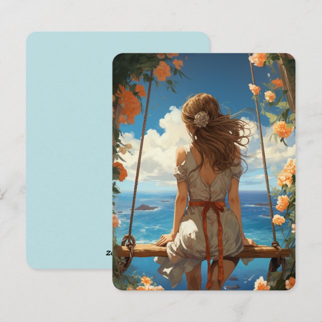 Cartão De Festividades Aloha do Paraíso Havaí (Frente/Verso)