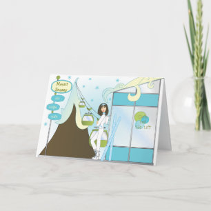 Cartão De Festividades Alojamento Snazzy do esqui