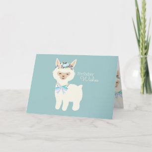 Cartão De Festividades Alpaca Birthday Engraçado Aniversário Saudação