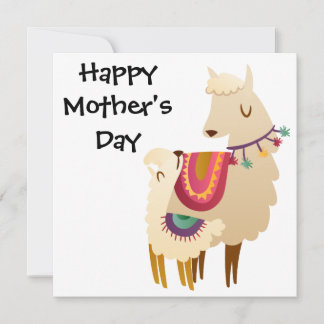 Cartão De Festividades Alpaca Llama Mama Mother's Day