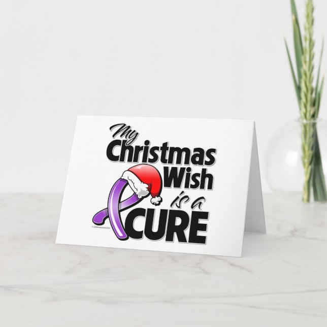 Cartão De Festividades Alzheimer’s Disease My Christmas Wish is a Cure (Frente)