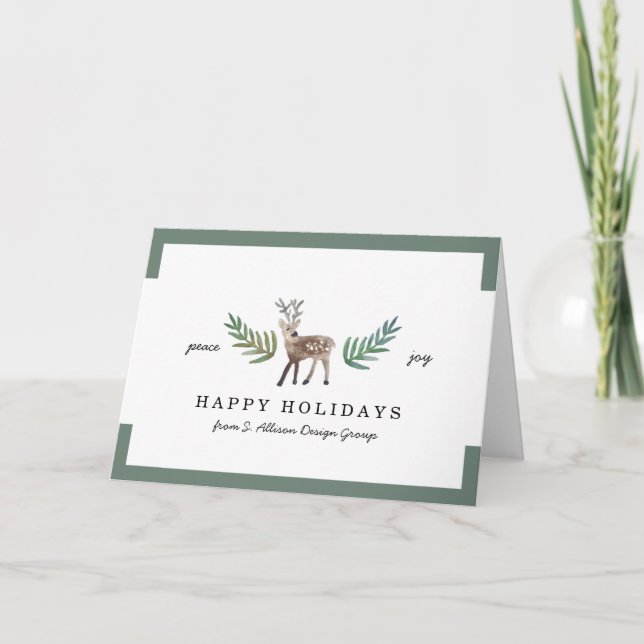 Cartão De Festividades Amado feriado corporativo antigo (Frente)