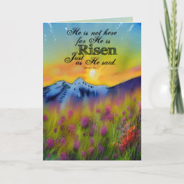 Cartão De Festividades Amanhecer aquarela, display personalizado Páscoa
