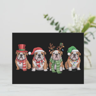 Cartão De Festividades Amante de Bulldog Inglês Natal Mãe de Cachorro Pre
