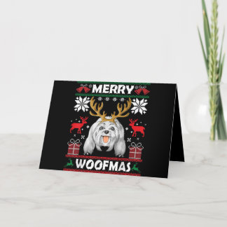 Cartão De Festividades Amante de Cachorro | Feliz Woofmas Cachorrinho Fof