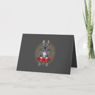 Cartão De Festividades Amante de Cachorro Lutador Corajoso de Bulldog F