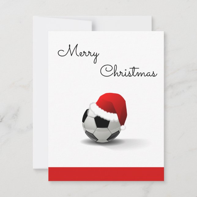 Cartão De Festividades amante de futebol/futebol do Feliz Natal (Frente)