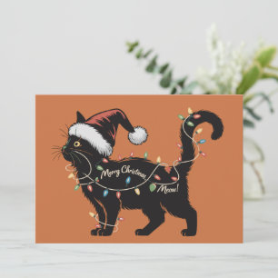 Cartão De Festividades Amante de Gato Fofo Presente de Natal para Mãe de 