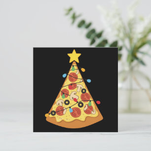 Cartão De Festividades Amante de Pizza de Natal Jantar de Férias Noite de