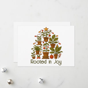 Cartão De Festividades Amante de Plantas Festivas Saudações Botânicas de 