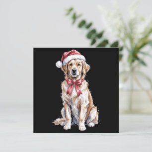Cartão De Festividades Amante do Retriever Dourado de Natal Mãe de Cachor