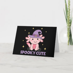 Cartão De Festividades Amantes de Axolotl Assustadoros Animais Fofos Para