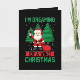 Cartão De Festividades amantes engraçados de vinho de Natal acrescentam 