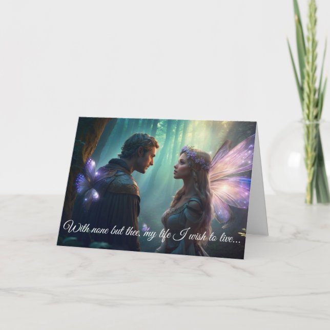 Cartão De Festividades Amantes Ocultos da Floresta em Grove (Frente)