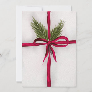Cartão De Festividades Amarrado em um laço