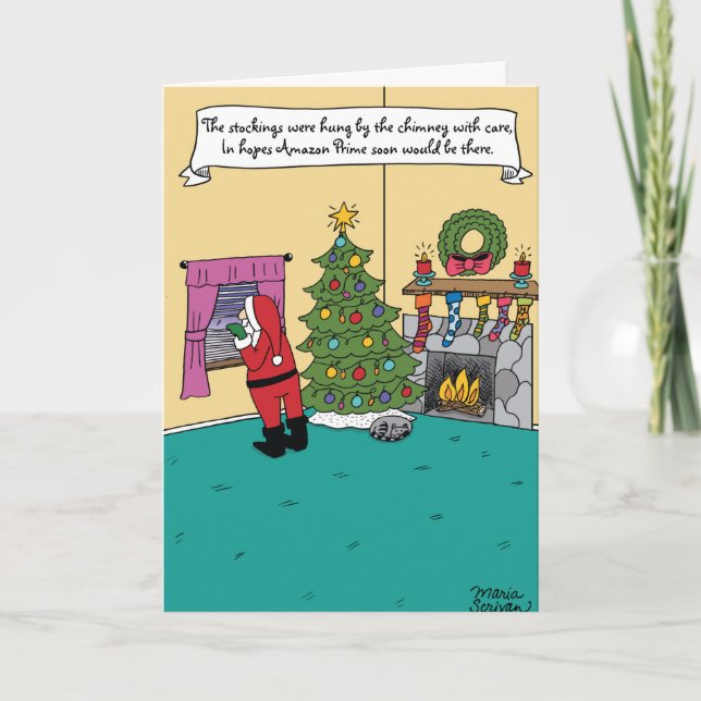 Cartão De Festividades Amazon Prime Christmas Joke Card (Frente)