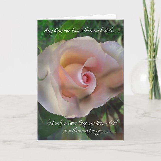 Cartão De Festividades Ame-a uma carta de mil maneiras (Frente)