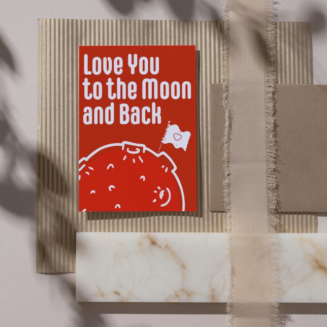 Cartão De Festividades Ame-te à Lua e Volta (Criador carregado)