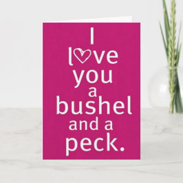 CARTÃO DE FESTIVIDADES AMEM UM BUSHEL / UM PECK / ABRAÇOS AO REDOR DO PES