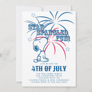 Cartão De Festividades Amendoins 4 de julho, Star Spangled Divertido