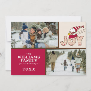 Cartão De Festividades Amendoins   Alegria de Passeio de Trenó do Snoopy 