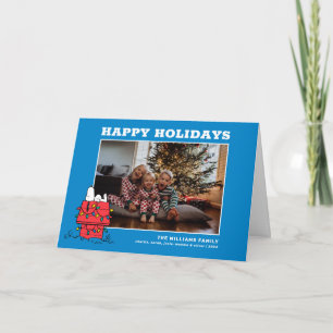 Cartão De Festividades Amendoins Cachorro de Snoopy com Luzes