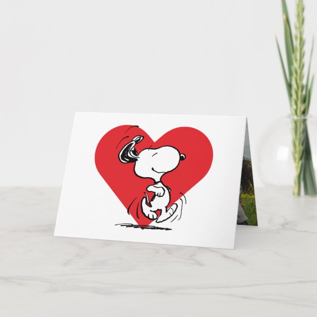 Cartão De Festividades Amendoins | Dia de os namorados de Snoopy Walk (Frente)