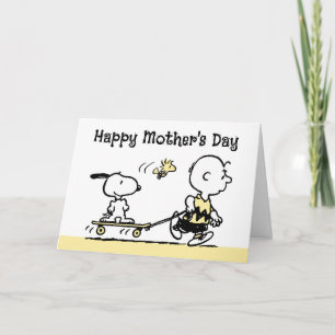 Cartão De Festividades Amendoins Feliz Dia das Mães Skate