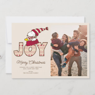 Cartão De Festividades Amendoins Passeio De Snoopy & Woodstock Joy