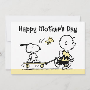 Cartão De Festividades Amendoins Skateboard Feliz Dia das Mães