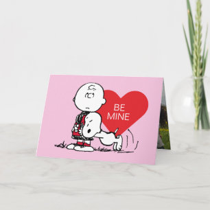 Cartão De Festividades Amendoins Snoopy e Charlie Brown no Dia dos Namo