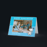 Cartão De Festividades Amendoins | Snoopy Feliz Hanukkah<br><div class="desc">Envie este divertido cartão de férias Peanuts. Personalize com sua foto.</div>