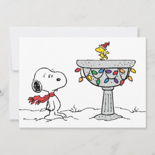 Cartão De Festividades Amendoins Snoopy & Woodstock congelado