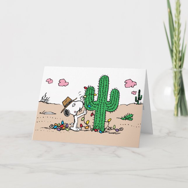 Cartão De Festividades Amendoins | Spike Decorates para o Natal (Frente)