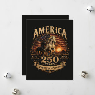 Cartão De Festividades América 250 Anos 1776 2026 Centenário
