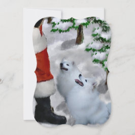 Cartão De Festividades American Eskimo Christmas Cards