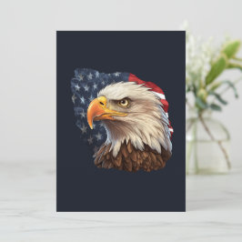 Cartão De Festividades American Flag Bald Eagle