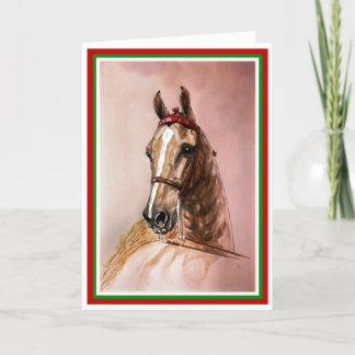Cartão De Festividades American Saddlebred Horse Christmas Holiday Card