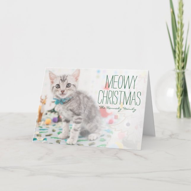 Cartão De Festividades American Shorthair Cat (Frente)