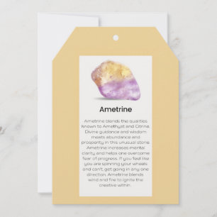 Cartão De Festividades Ametrine Crystal Significa Jewelry Display Busines