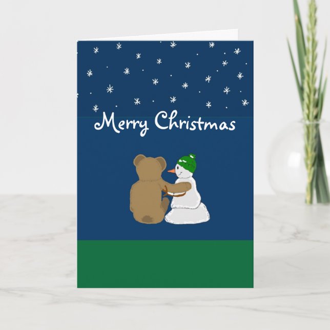 Cartão De Festividades Amigos do inverno (Frente)