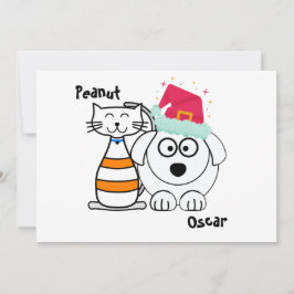 Cartão De Festividades Amigos Modernos e Fofos para Sempre Natal