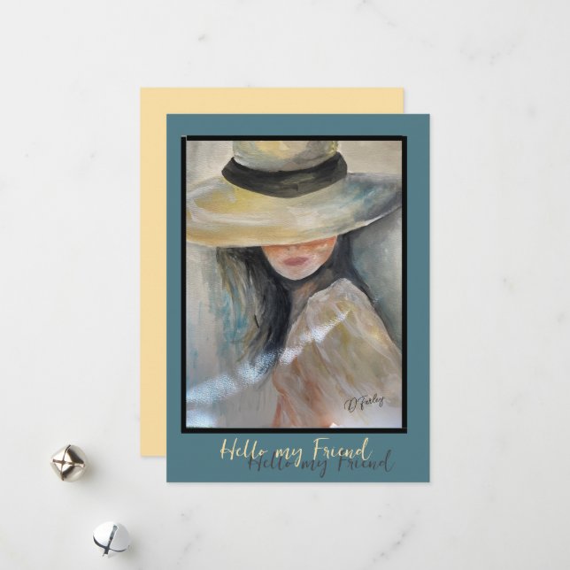 Cartão De Festividades Amigos Notecard (Frente/Verso In Situ)