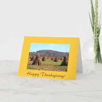 Cartão De Festividades Amish Fields, Happy Thanksgiving!