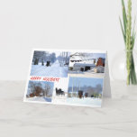 Cartão De Festividades Amish Winter  Holiday Collage<br><div class="desc">multiple winter Amish life photos</div>