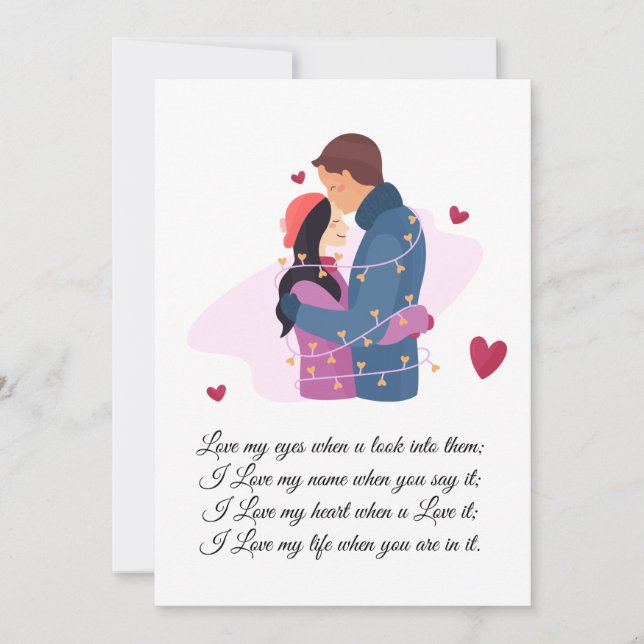 Cartão De Festividades amo faça-você-mesmo (Frente)