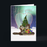 Cartão De Festividades Amo-Te A Carta De Natal Com Esquilos Adoráveis<br><div class="desc">Amo-Te A Carta De Natal Com Esquilos Adoráveis</div>