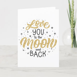 Cartão De Festividades Amo-te à Lua e Volta