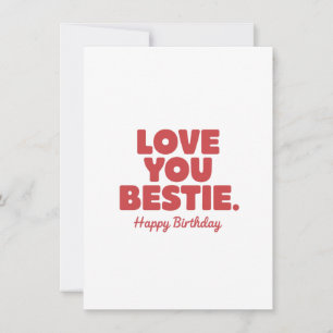 Cartão De Festividades Amo-Te Bestido - Saudação de Aniversário